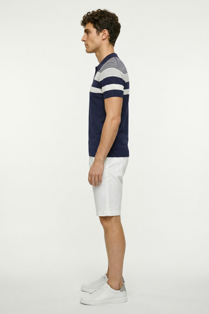 Navy Blue Polo Jersey - 4