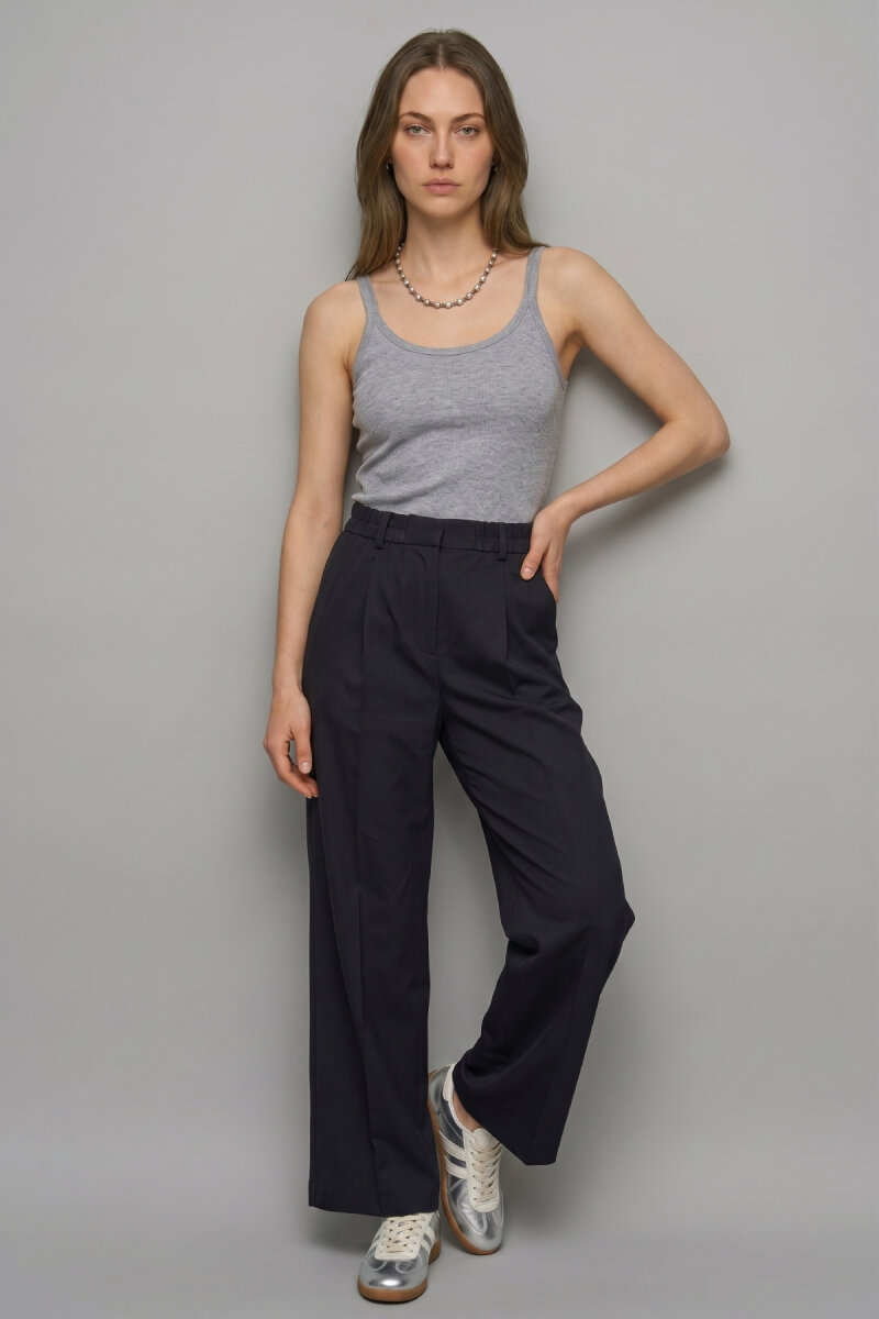 Gri %100 Pamuk İnce Askılı Atlet - 2