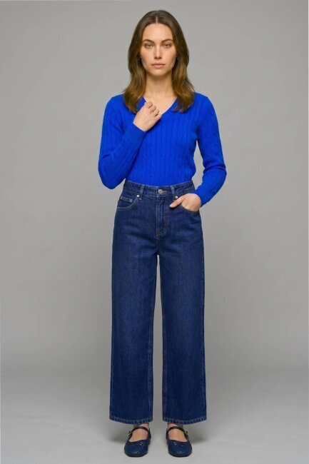 Saks %100 Pamuk V Yaka Triko Kazak - 4