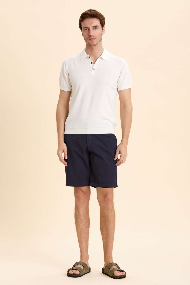 Off-White 100% Cotton Polo Knit - 5