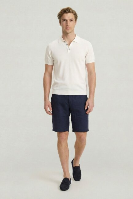 Off-White 100% Cotton Polo Knit - 5