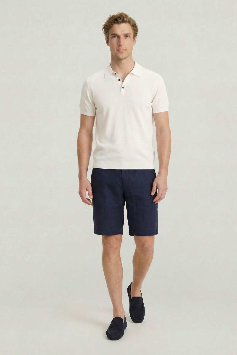 Off-White 100% Cotton Polo Knit - 5
