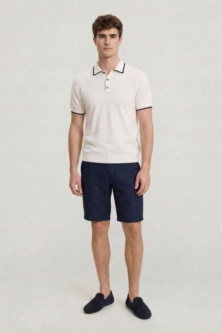 Off-White 100% Cotton Polo Knit - 5