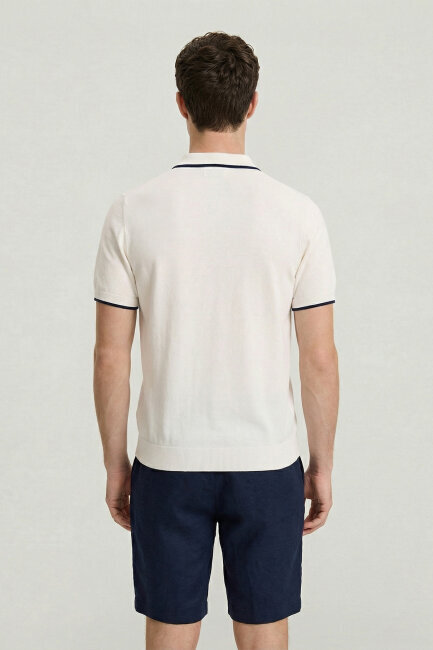 Off-White 100% Cotton Polo Knit - 6