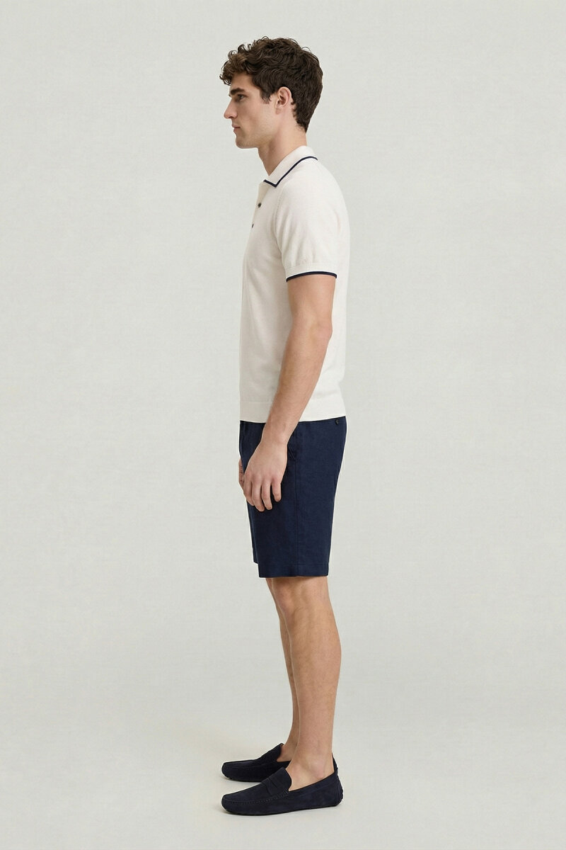 Off-White 100% Cotton Polo Knit - 4