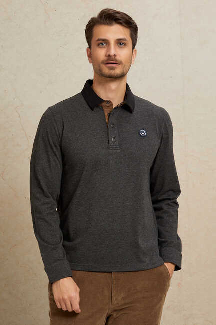 Antrasit %100 Pamuk Sweatshirt
