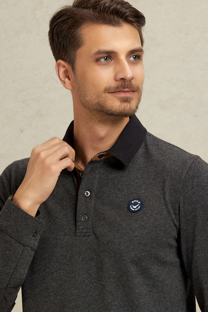 Antrasit %100 Pamuk Sweatshirt - 4