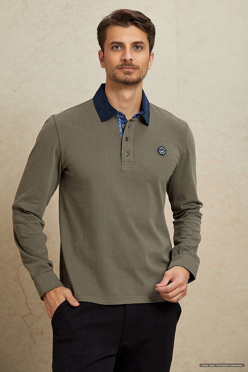 Haki %100 Pamuk Sweatshirt (1)