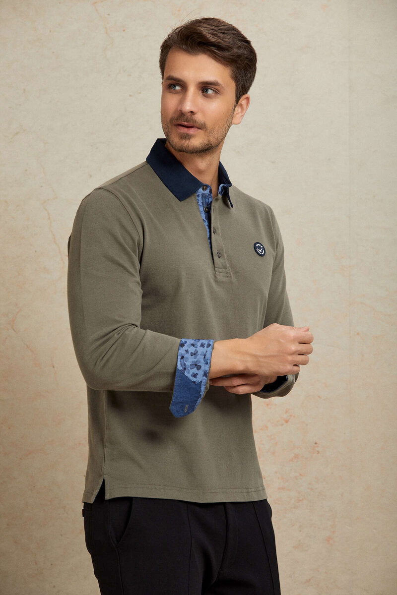 Haki %100 Pamuk Sweatshirt - 6