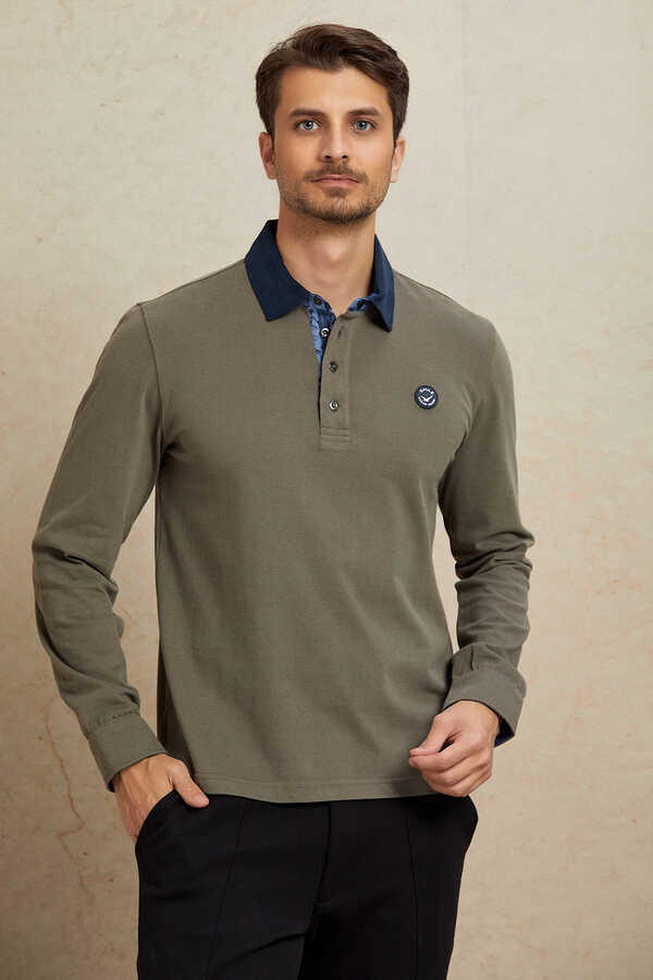 Haki %100 Pamuk Sweatshirt