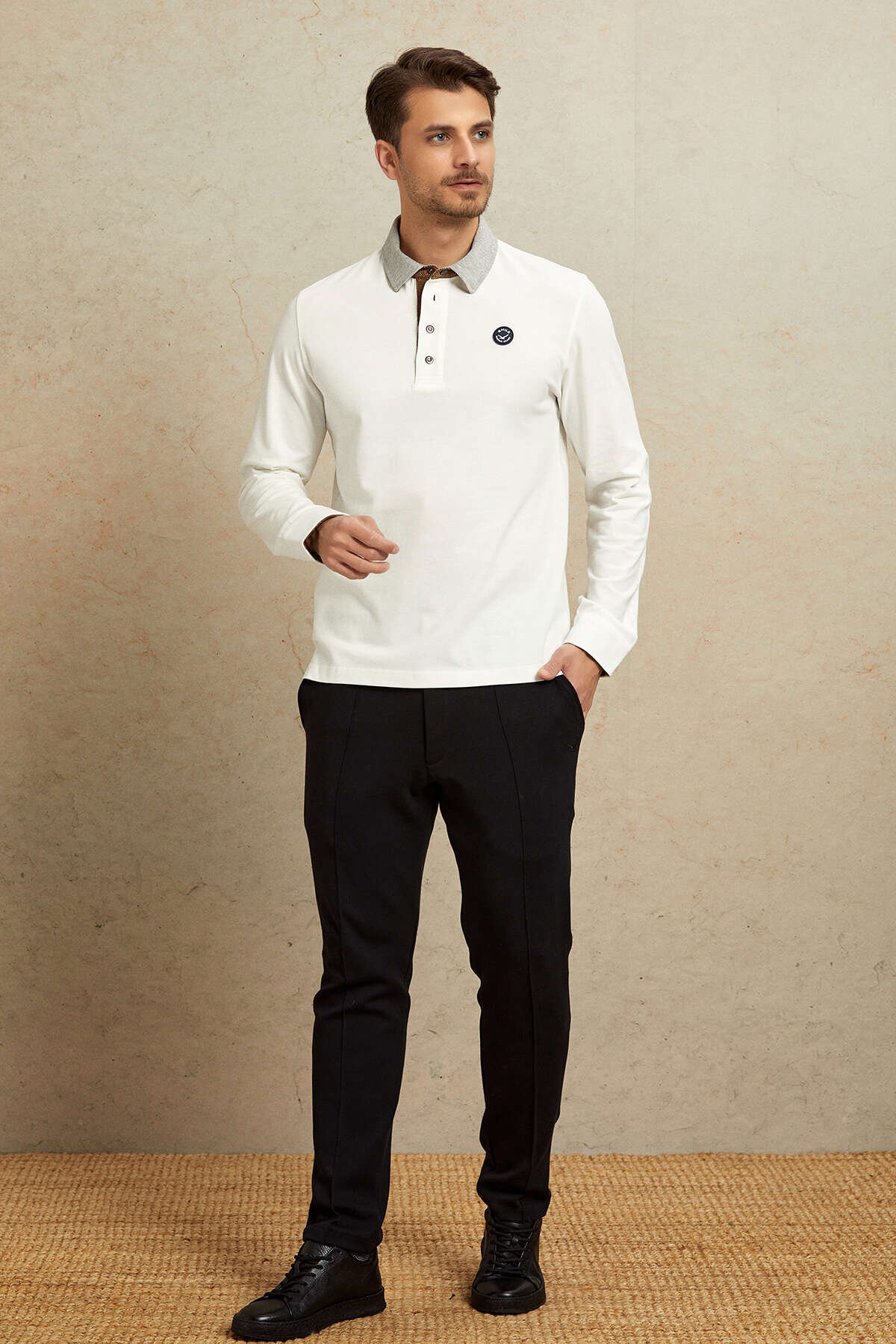 Kırık Beyaz %100 Pamuk Sweatshirt - 2