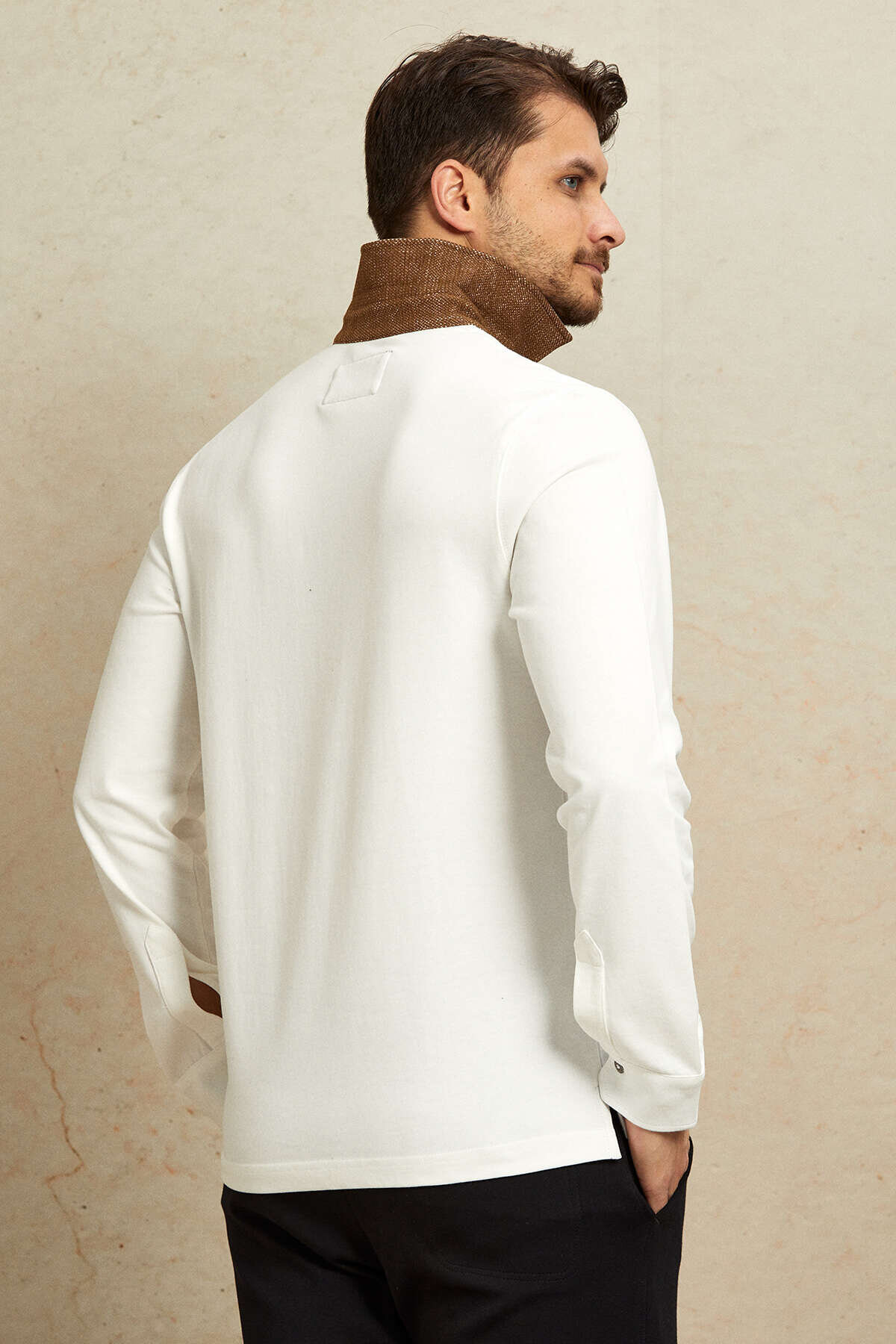 Kırık Beyaz %100 Pamuk Sweatshirt - 7