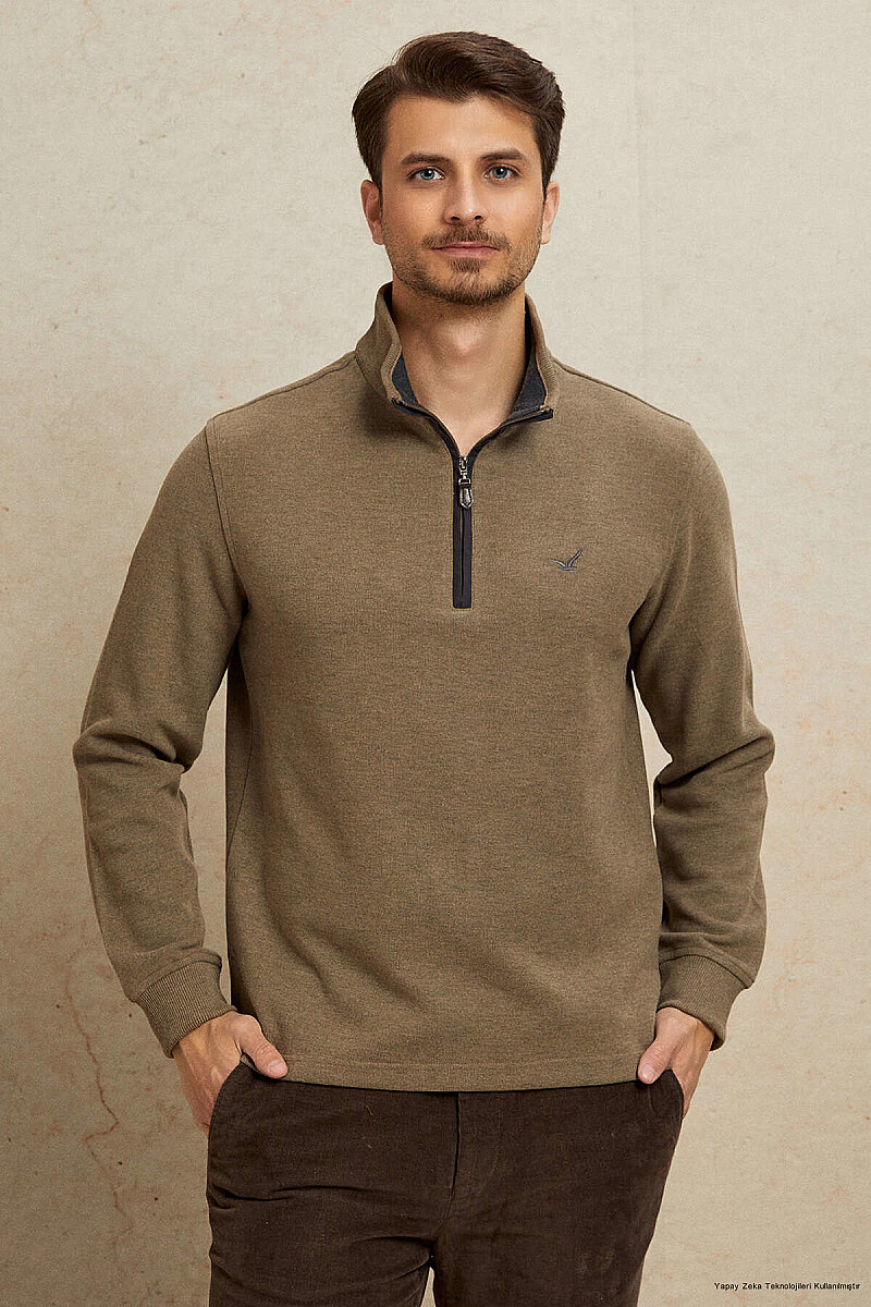 Beige Cotton Sweatshirt (1)