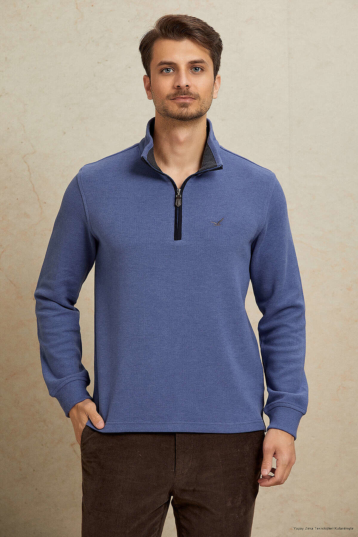 Blue Cotton Sweatshirt - 2