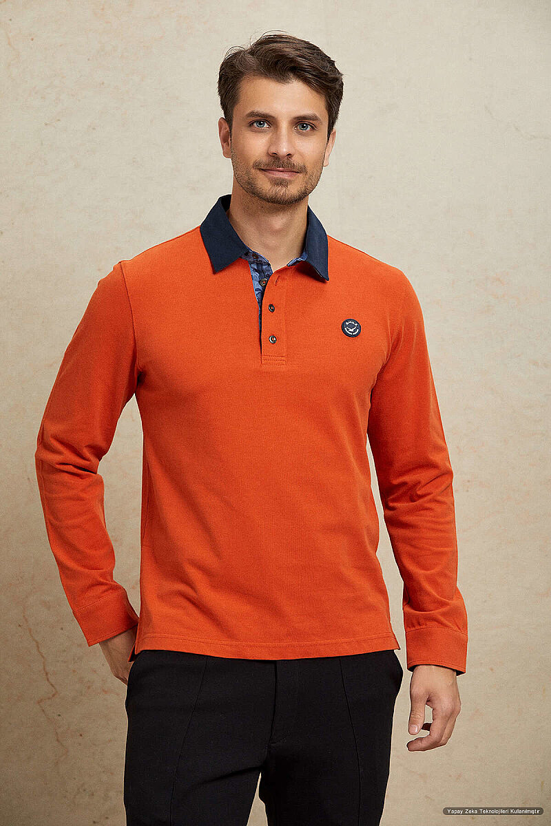 Turuncu %100 Pamuk Sweatshirt (1)