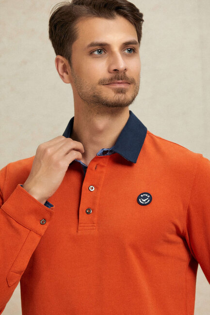 Turuncu %100 Pamuk Sweatshirt - 2