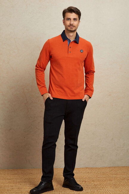 Turuncu %100 Pamuk Sweatshirt - 3