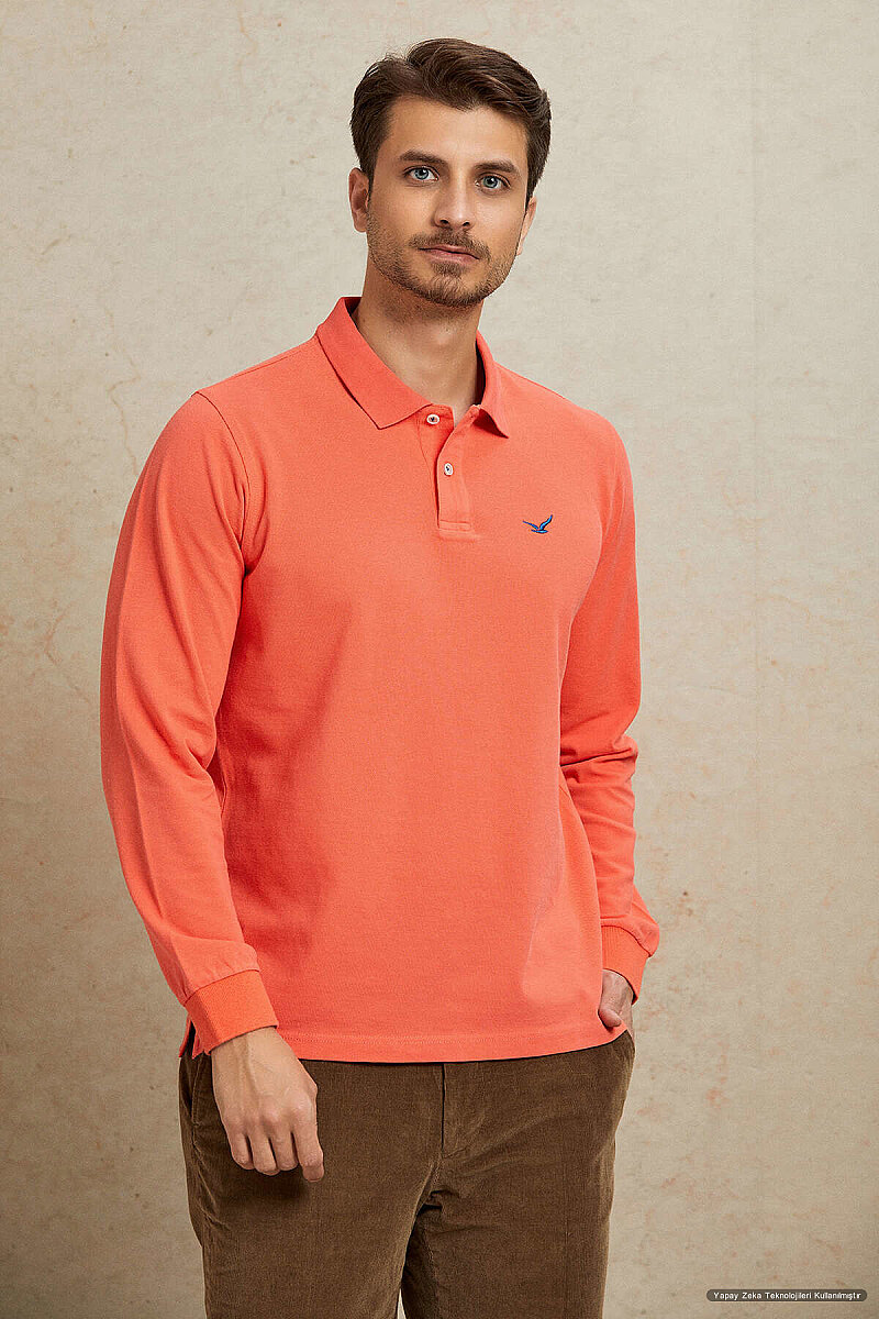 Mercan %100 Pamuk Polo Sweatshirt (1)