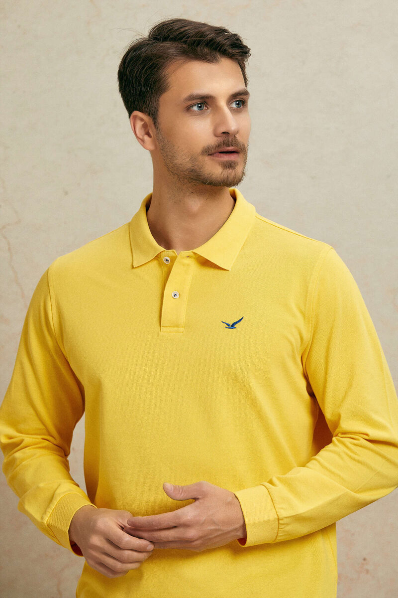 Sarı Polo %100 Pamuk Sweatshirt (1)