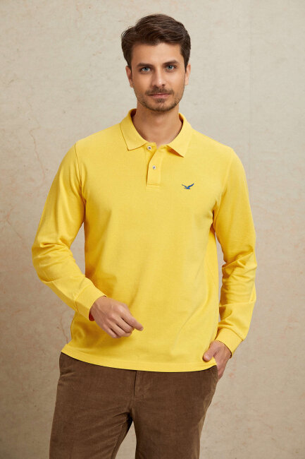 Sarı Polo %100 Pamuk Sweatshirt - 6