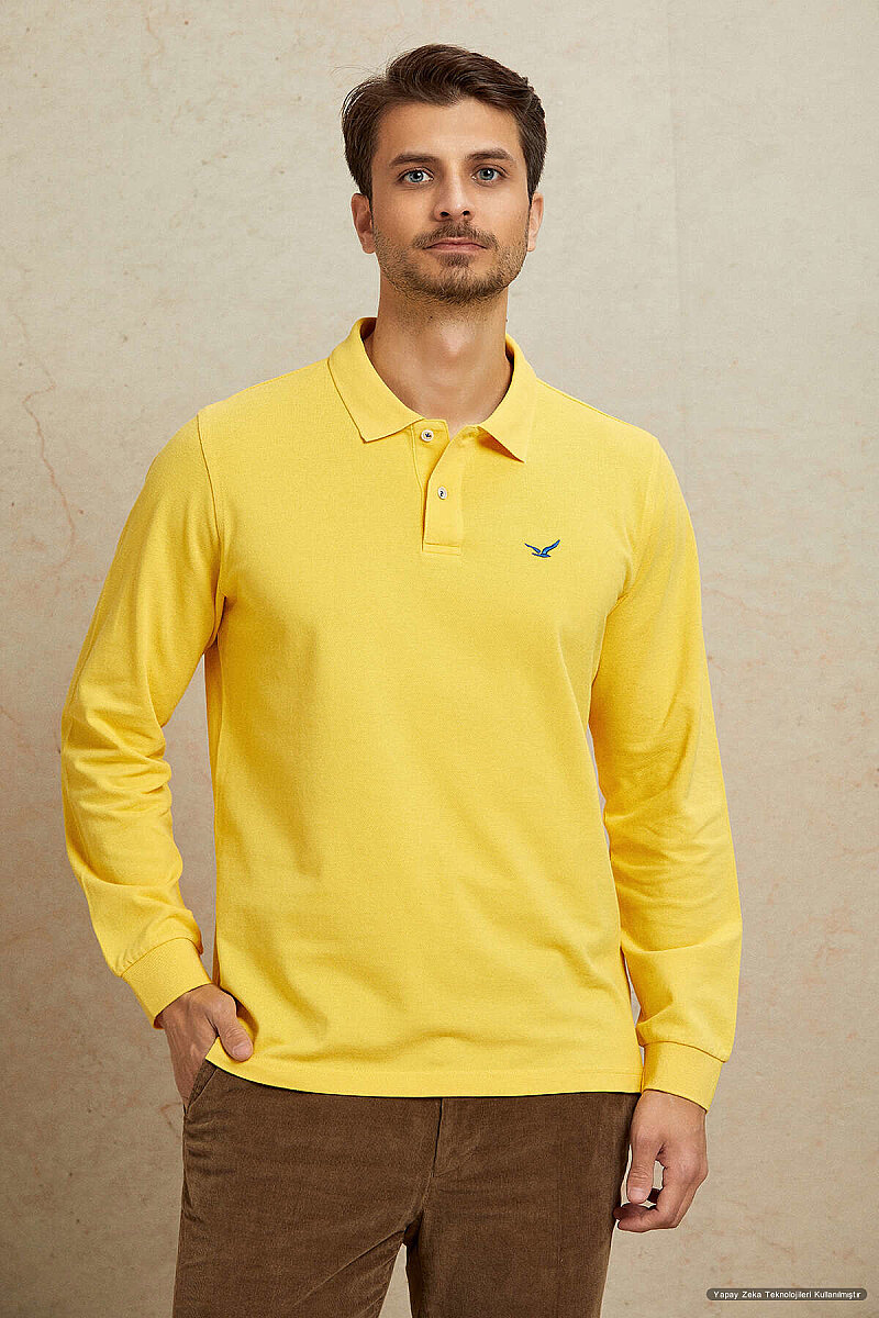 Sarı Polo %100 Pamuk Sweatshirt (1)