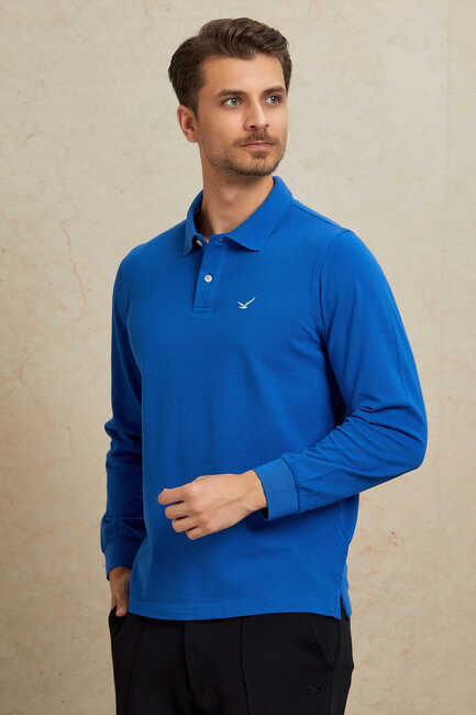 Sax %100 Pamuk Polo Sweatshirt - 1