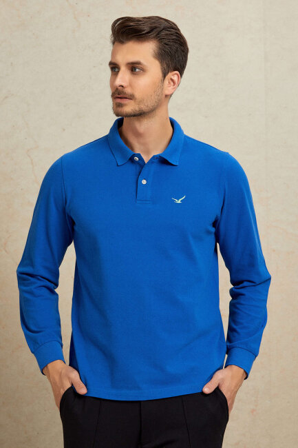 Sax %100 Pamuk Polo Sweatshirt - 5