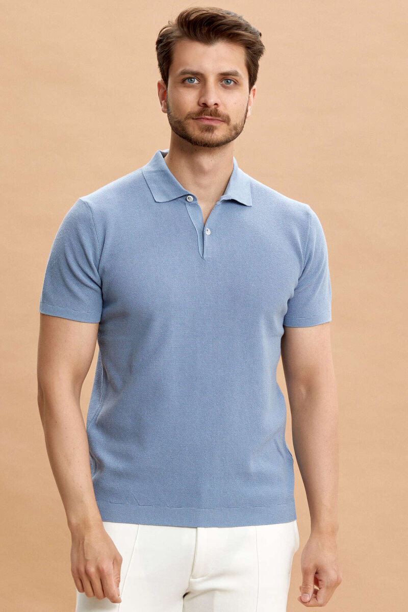 Blue Polo Knitwear T-Shirt - 1