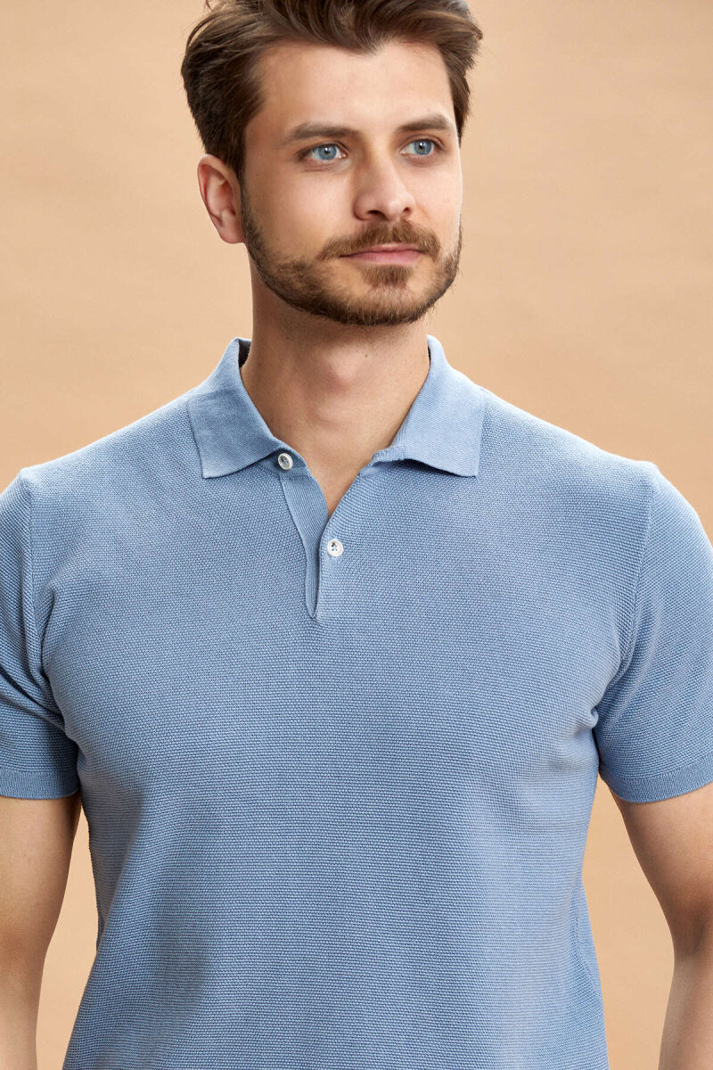 Blue Polo Knitwear T-Shirt - 4