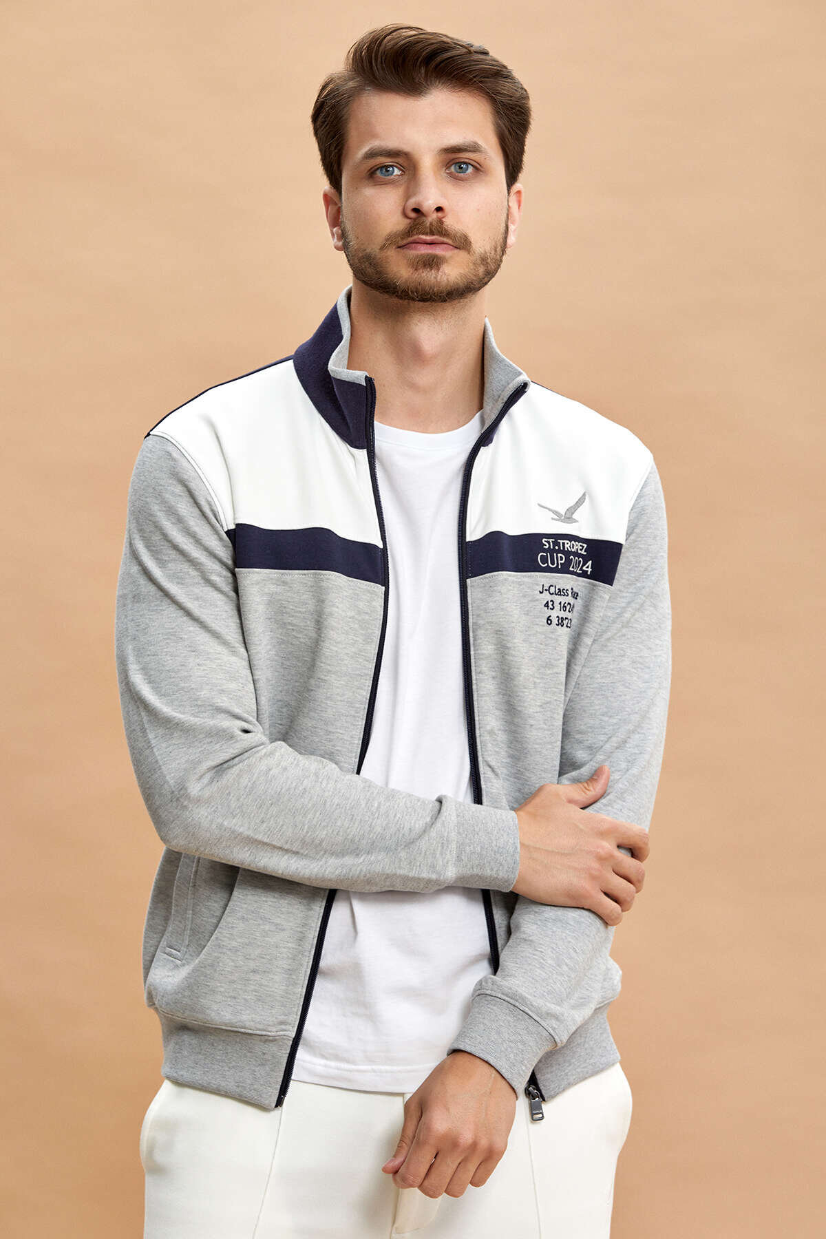 Gri Melanj %100 Pamuk Sweatshirt - 1