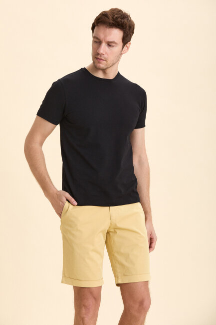 Black Cotton Basic T-shirt - 5