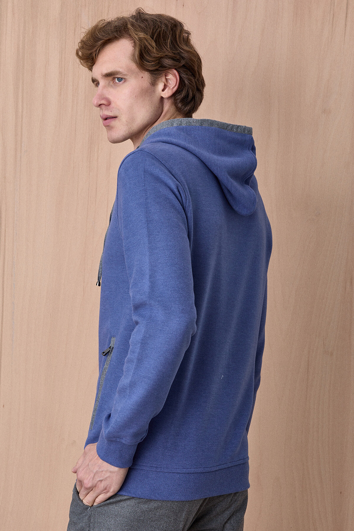 Mavi Pamuklu Sweatshirt - 6