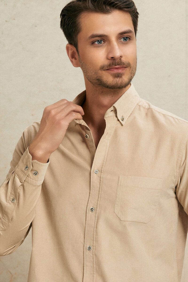 Beige 100% Cotton Shirt (1)