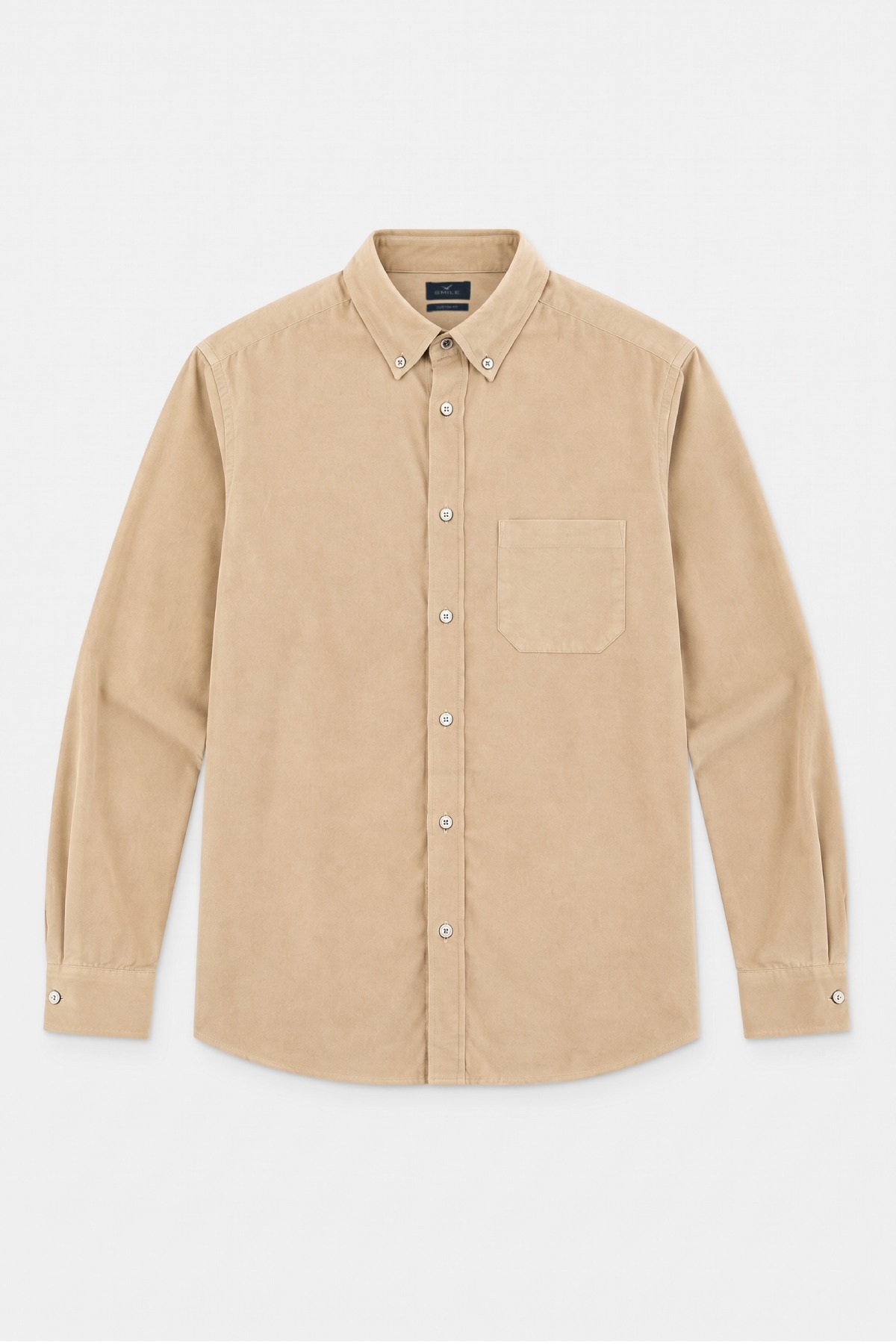 Beige 100% Cotton Shirt - 1