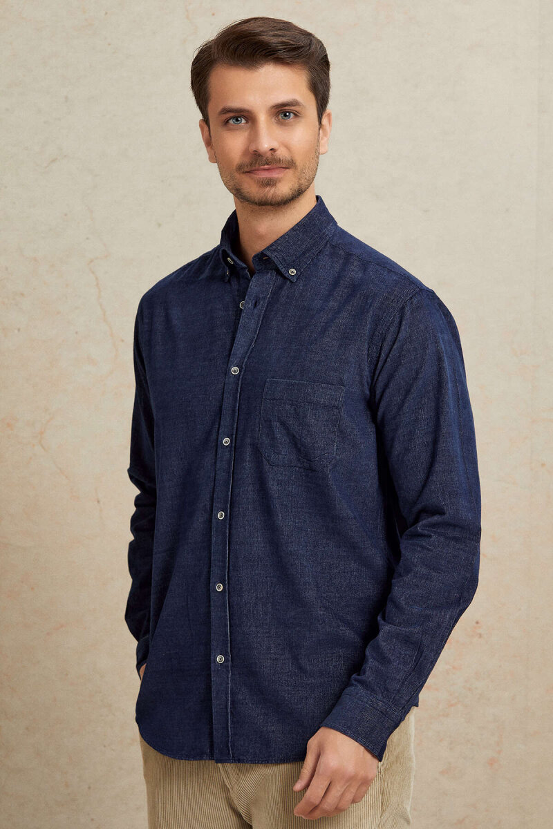 Indigo 100% Cotton Shirt