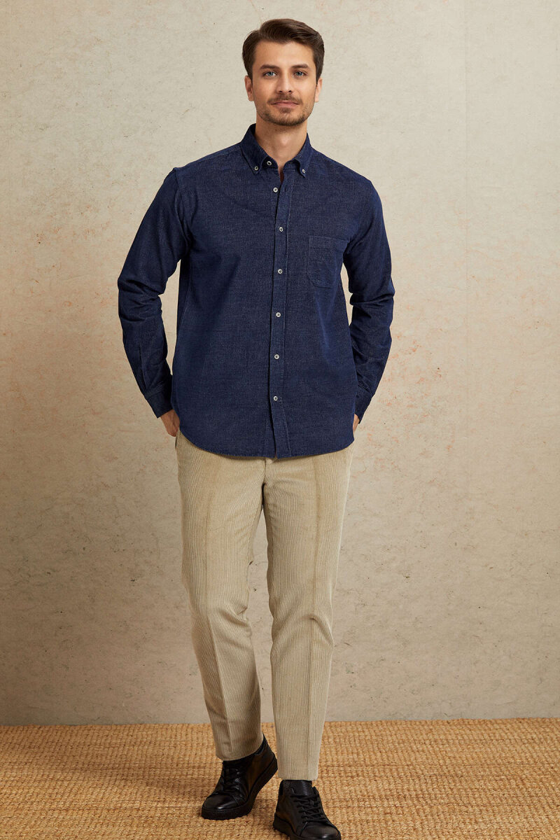 Indigo 100% Cotton Shirt - 3