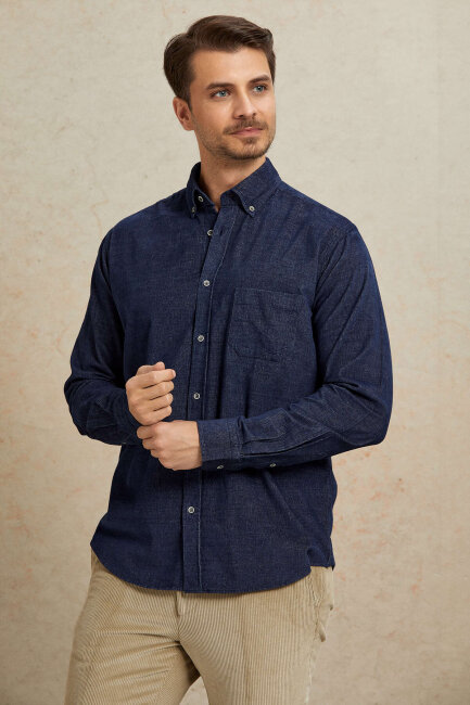 Indigo 100% Cotton Shirt - 6