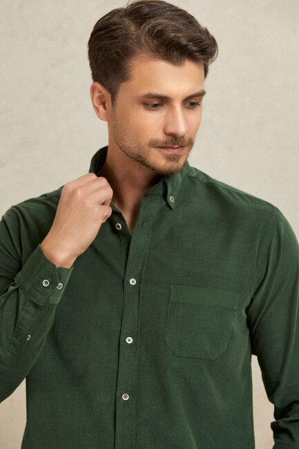 Green 100% Cotton Shirt - 2