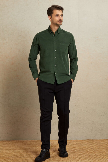 Green 100% Cotton Shirt - 3
