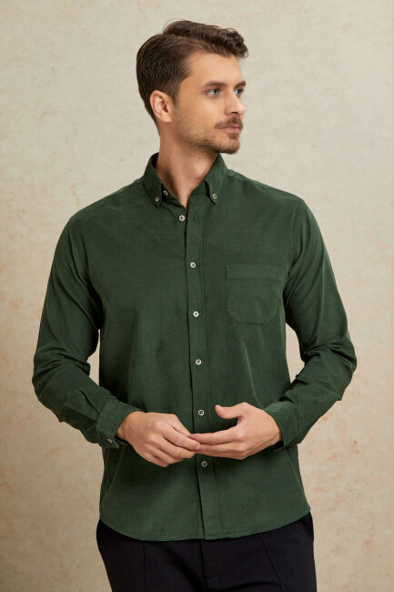 Green 100% Cotton Shirt - 4