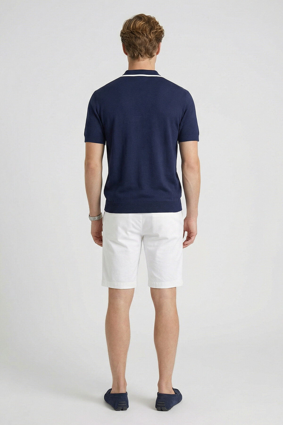 Lacivert Polo Triko Tişört - 6