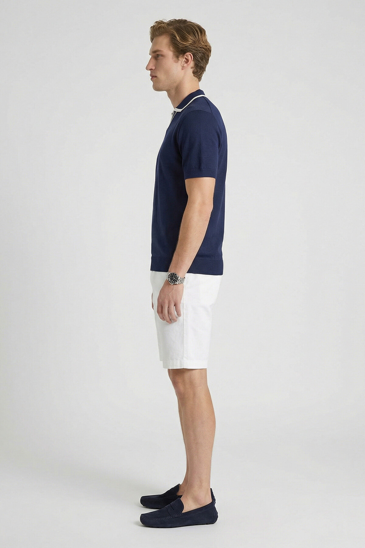 Lacivert Polo Triko Tişört - 3