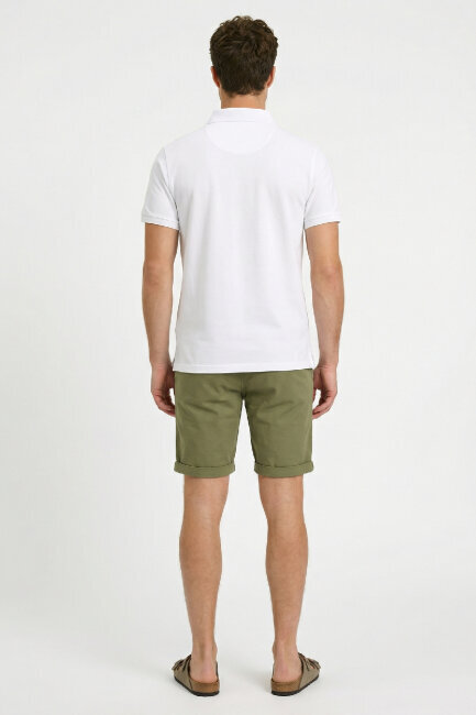 Beyaz %100 Pamuk Polo Tişört - 6