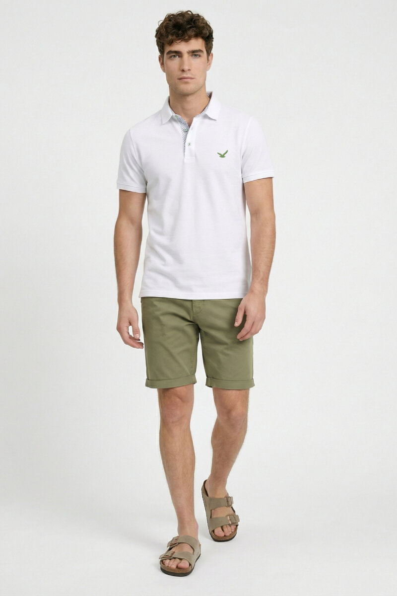 White 100% Cotton Polo T-shirt (1)