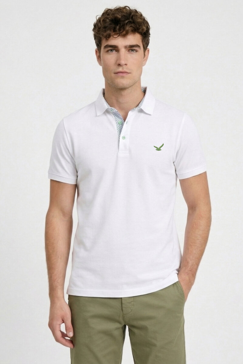 White 100% Cotton Polo T-shirt
