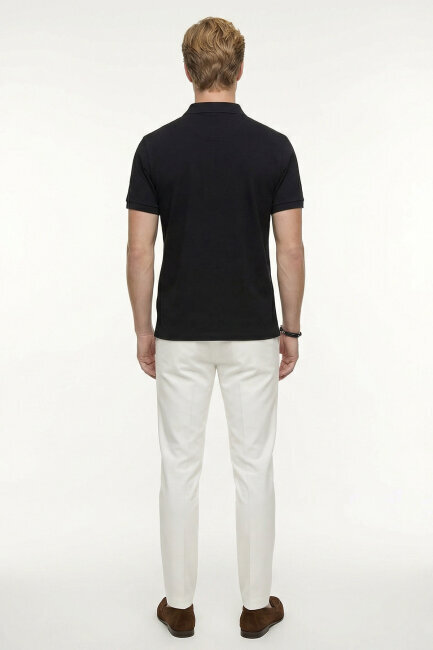 Black 100% Cotton Polo T-shirt - 5