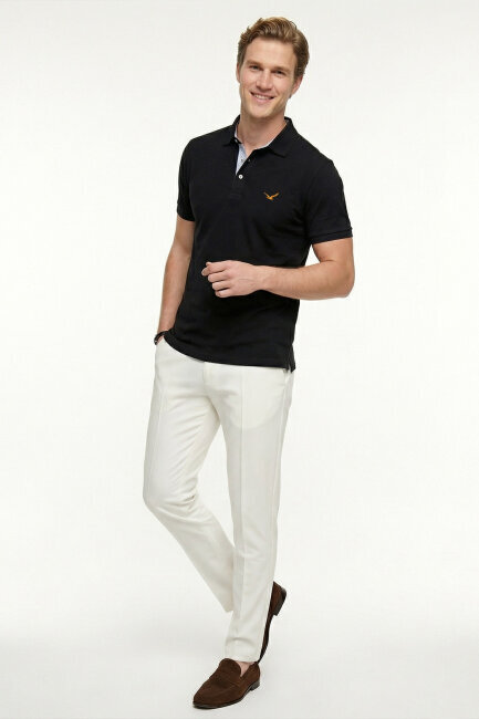 Black 100% Cotton Polo T-shirt 