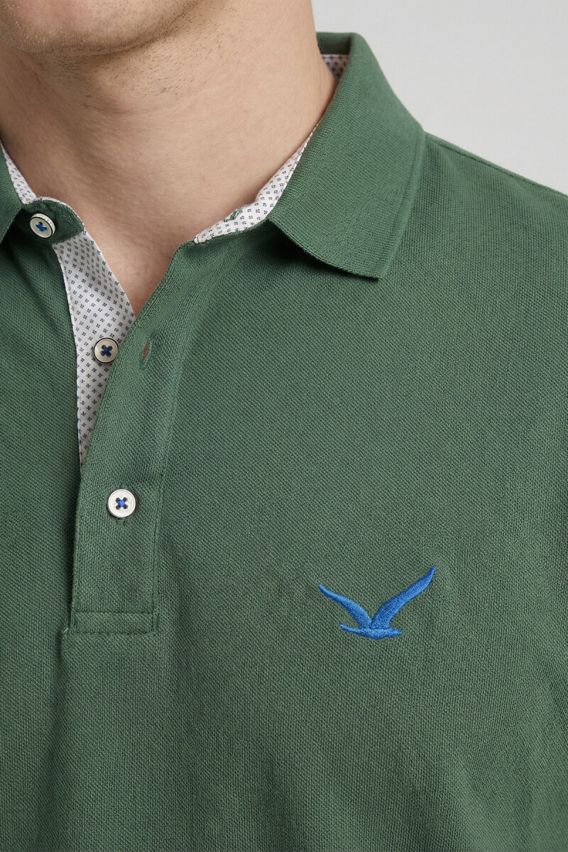 Haki %100 Pamuk Polo Tişört - 3