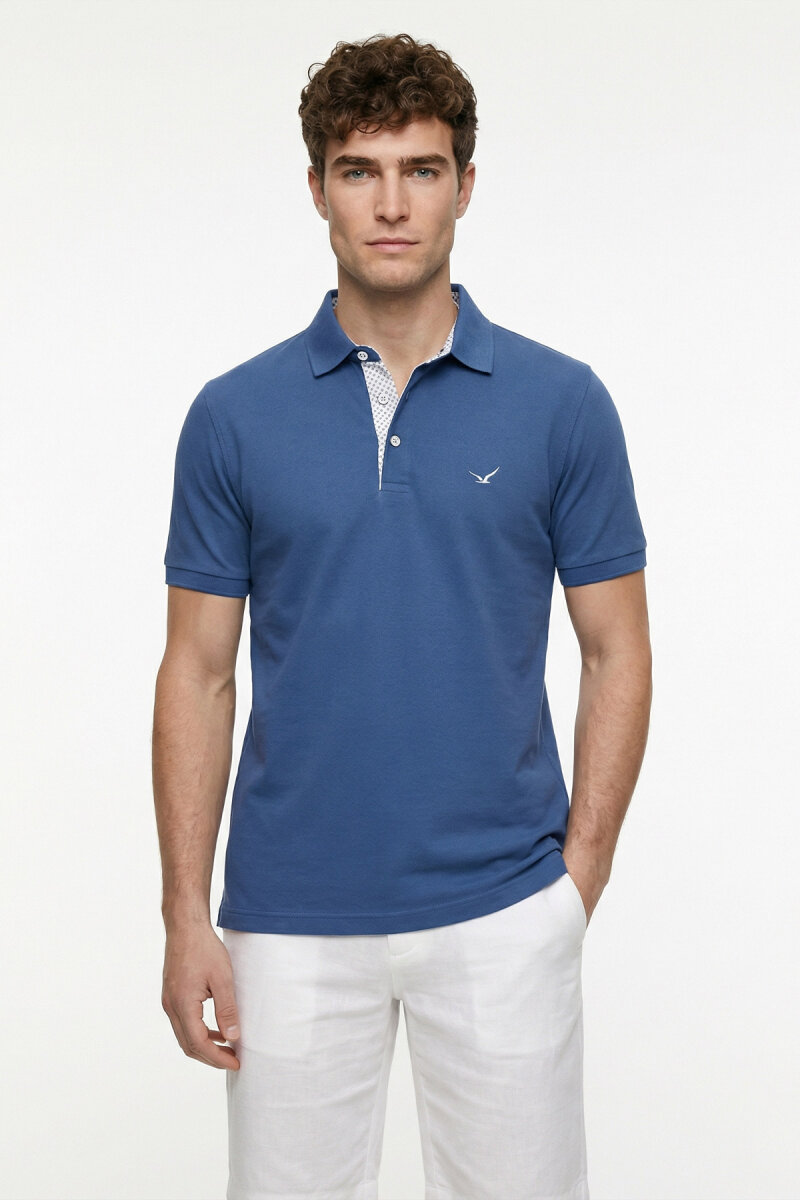 Indigo %100 Pamuk Polo Tişört - 1