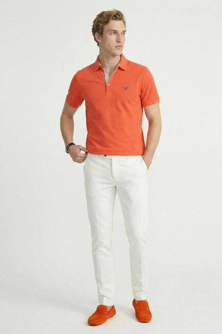 Mercan %100 Pamuk Polo Tişört - 5